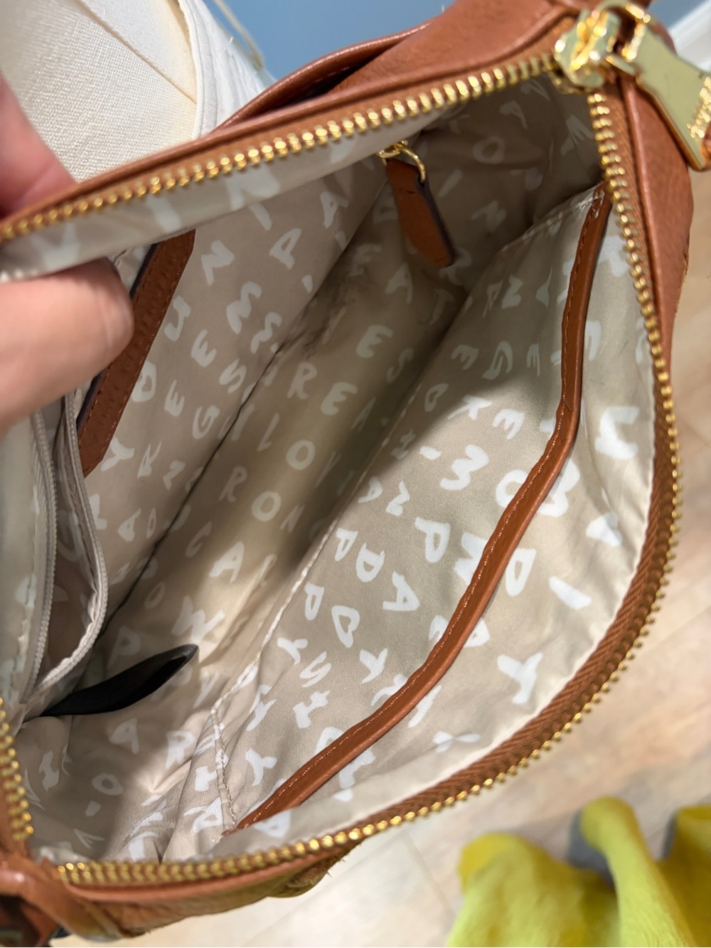 Aimee Kestenberg Brown Leather & Suede Crossbody Bag - Picture 11 of 11